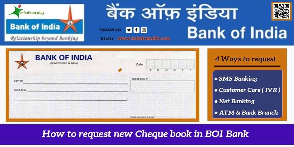 bank of america request chequebook